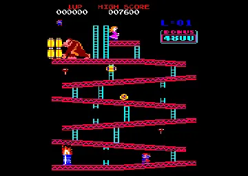 Donkey Kong (UK) (1986) (Trainer) screen shot game playing